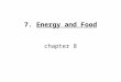 7.  Energy and Food chapter 8