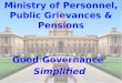 Ministry of Personnel, Public Grievances & Pensions