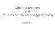 Dihybrid crosses and Patterns of inheritance (pedigrees)