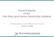 Fiscal Analysis of the Fair Rent and Home Ownership Initiative