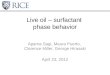 Live oil – surfactant  phase behavior