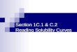 Section 1C.1 & C.2  Reading Solubility Curves