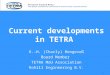 Current developments in TETRA K.-H. (Charly) Hengevoß Board Member  TETRA MoU Association