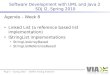Software Development with UML and  Java 2  SDJ I2,  Spring 2010