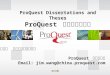 ProQuest Dissertations and Theses ProQuest  博硕士学位论文