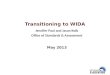 Transitioning to WIDA