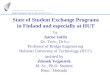 State of Student Exchange Programs in Finland and especially at HUT