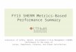 FY13 SHERM Metrics-Based Performance Summary