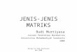 JENIS-JENIS MATRIKS
