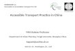 Accessible Transport Practice in China