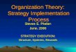 Organization Theory:  Strategy Implementation Process