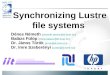 Synchronizing Lustre file systems