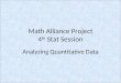 Math Alliance Project 4 th  Stat Session