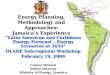Energy Planning, Methodology and Approaches: Jamaica’s Experience