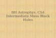BH Astrophys . Ch4 Intermediate Mass Black Holes