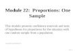 Module 22:  Proportions: One Sample