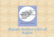 Afghan Women's Bill of Rights