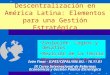 Descentralización en América Latina: Elementos para una Gestión Estratégica