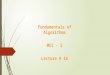 Fundamentals of Algorithms MCS - 2 Lecture # 16