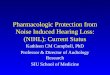 Pharmacologic Protection from Noise Induced Hearing Loss: (NIHL): Current Status