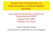 Empirical Constraints on Hadronization of Bulk Matter  at RHIC