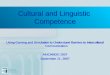 Cultural and Linguistic  Competence
