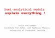Semi-analytical models     explain everything !