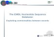 The EMBL Nucleotide Sequence Database: Exploiting commonalities between records