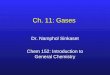Ch. 11: Gases