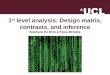 1 st  level analysis: Design matrix, contrasts, and inference Stephane De Brito & Fiona McNabe