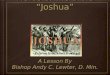 Heros of the Bible “Joshua”