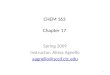 CHEM 163 Chapter 17