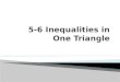 5-6 Inequalities in One Triangle