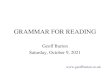 GRAMMAR FOR READING