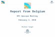 Report from Belgium