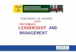 LEADERSHIP  AND MANAGEMENT