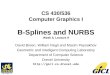 CS 430/536 Computer Graphics I B-Splines and NURBS Week 5, Lecture 9