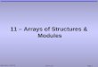 11 – Arrays of Structures &  Modules