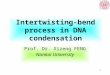 Intertwisting-bend process in DNA condensation