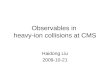 Observables in  heavy-ion collisions at CMS