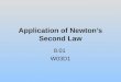 Application of Newton’s Second Law