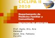 CICLIPA II 2010 Departamento de  Medicina Familiar y Comunitaria FACULTAD DE MEDICINA