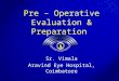 Pre – Operative Evaluation & Preparation