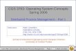 CGS 3763: Operating System Concepts Spring 2006 Distributed Process Management – Part 1