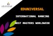 EDUNIVERSAL INTERNATIONAL RANKING BEST MASTERS WORLDWIDE