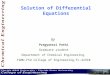 Solution of Differential Equations