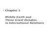 Chapter 3 Middle Earth and  Three Great Debates  in International Relations