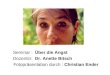 Seminar :  œber die Angst Dozentin:   Dr. Anette Bitsch
