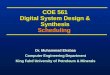 COE 561 Digital System Design & Synthesis Scheduling