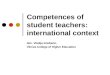 Competences of student teachers: international context